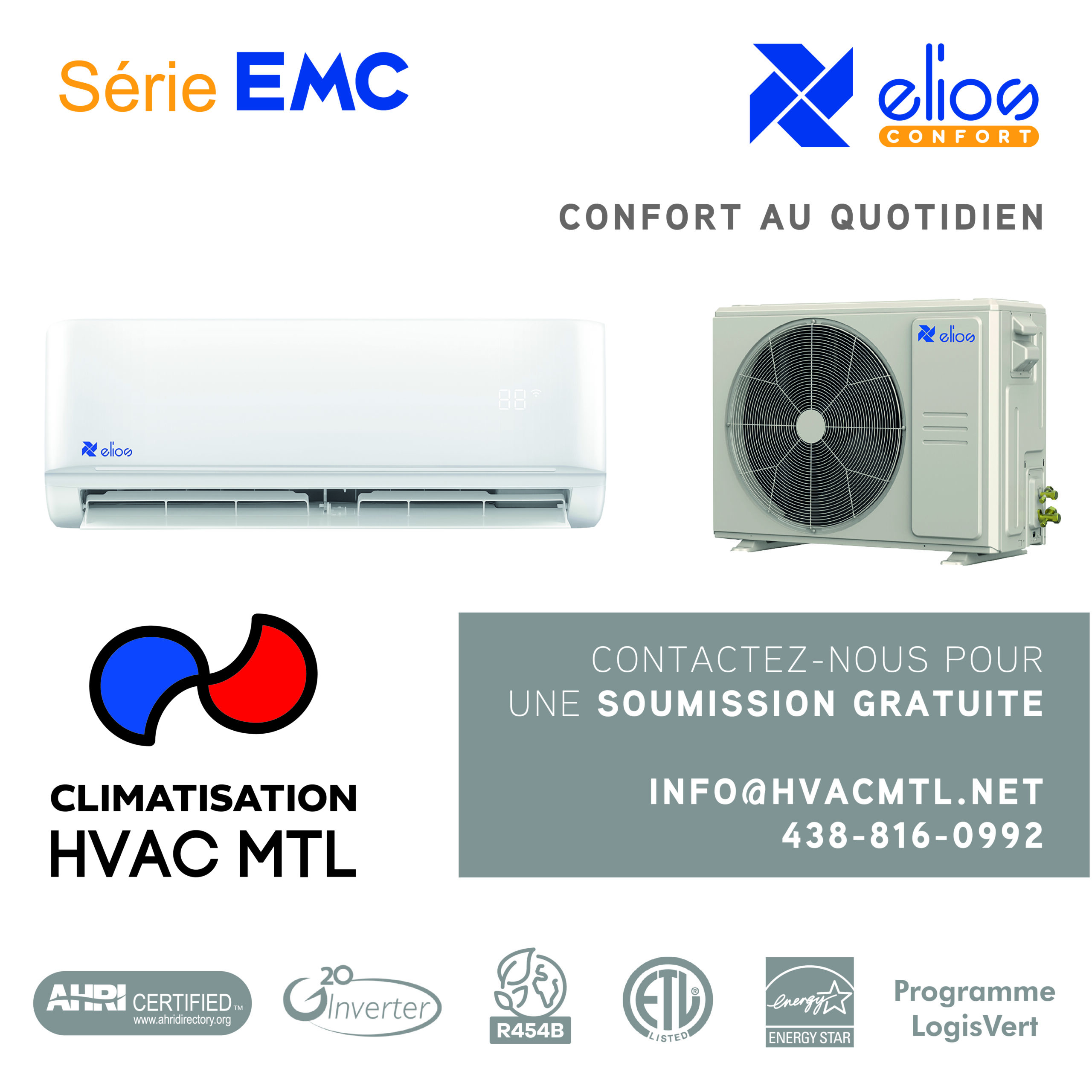 ELIOS Série EMC 18 000 BTU R-454B – Image 2